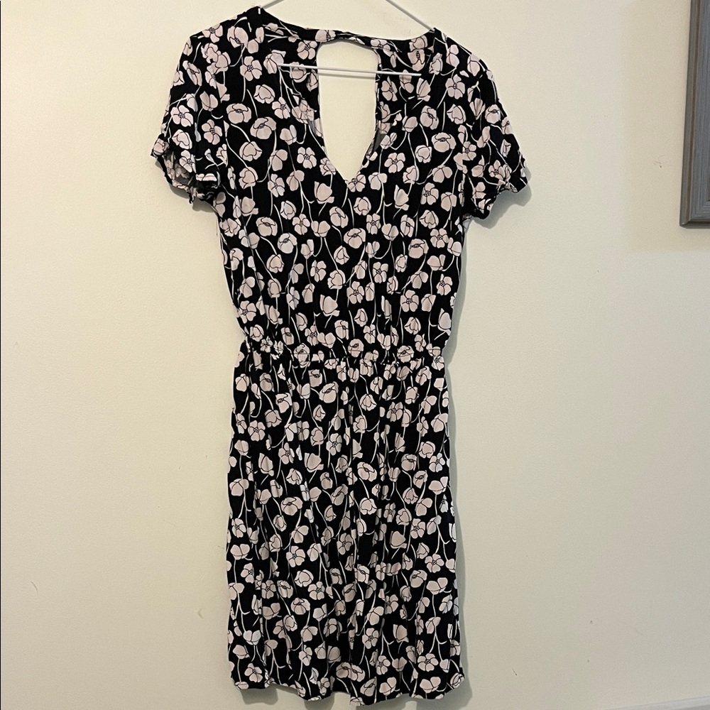 GAP Black and White Floral Mini Dress